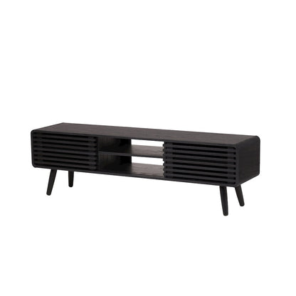 Wilson Slat Low TV Stand - 58"W x 14"D x 17.5"H - Black