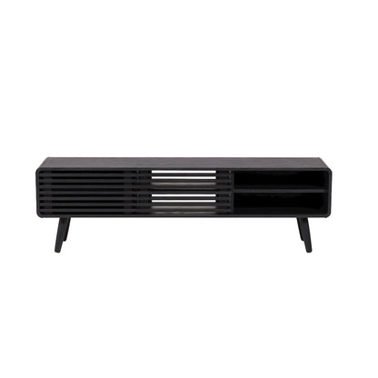 Wilson Slat Low TV Stand - 58"W x 14"D x 17.5"H - Black