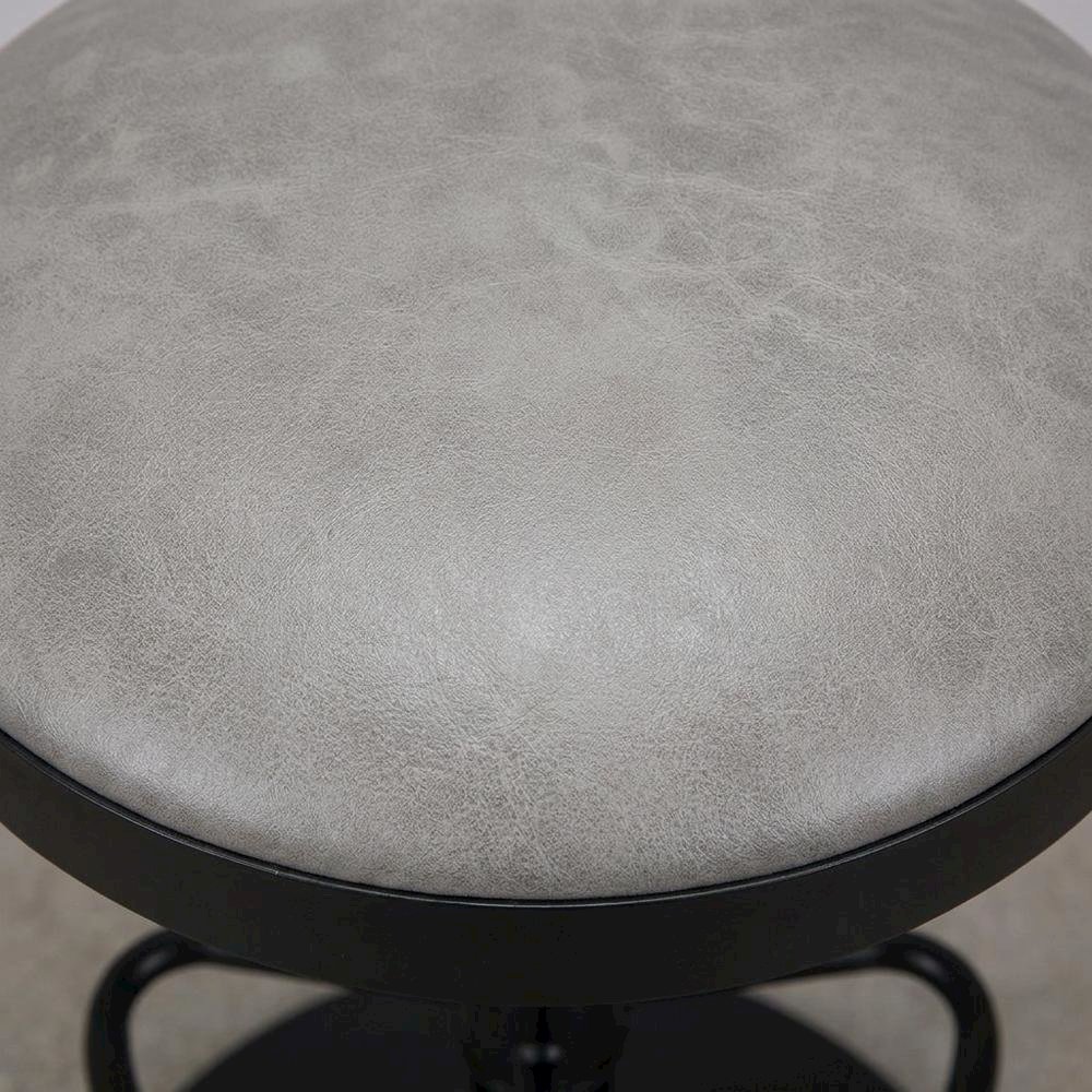 Faux Leather Swivel Bar Stool with Gas Lift, Backless, Set of 2