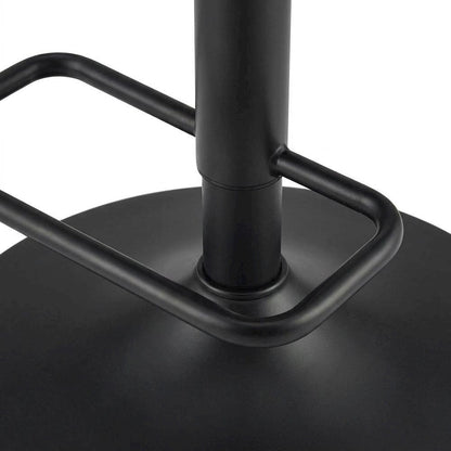 Faux Leather Low-Back Gaslift Bar Stool with Swivel Bucket Seat, Set of 2