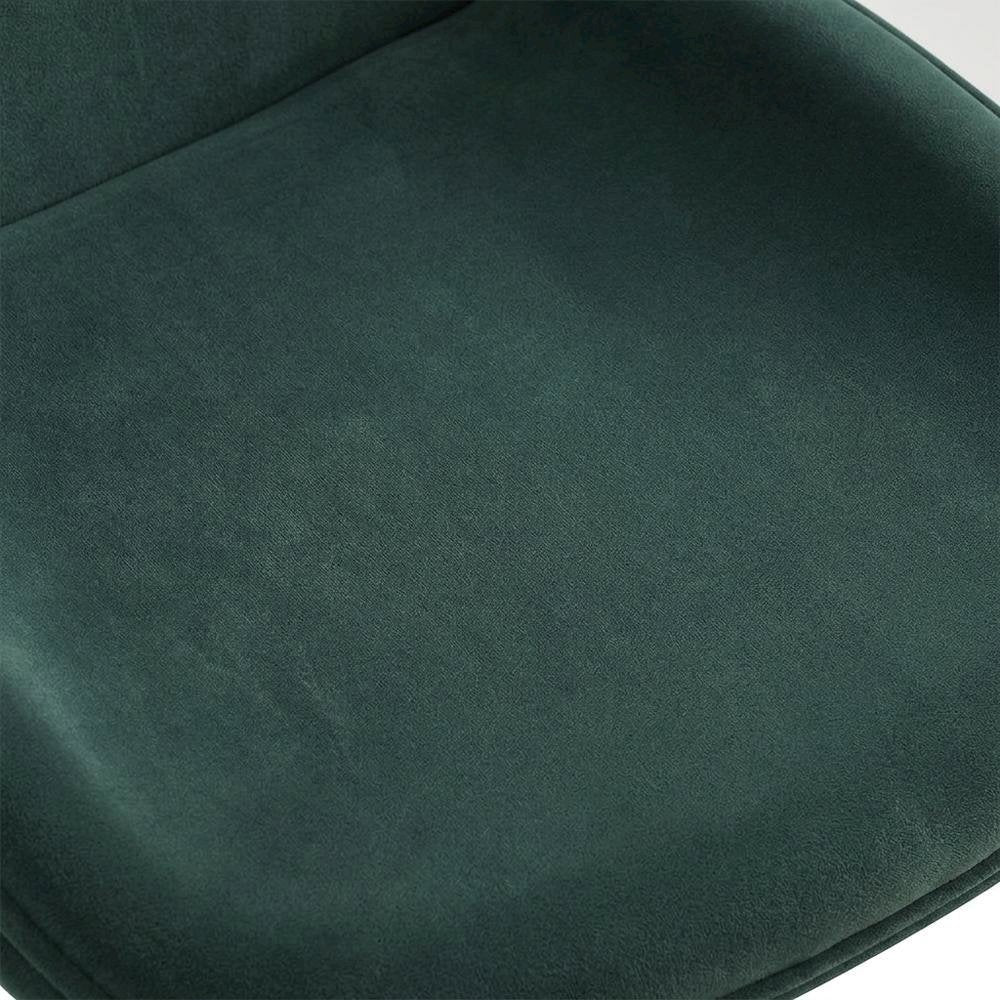 Velvet Upholstered Dining Side Chair with Slim Gunmetal Metal Legs Set, Set of 2