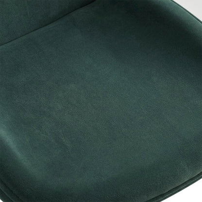 Velvet Upholstered Dining Side Chair with Slim Gunmetal Metal Legs Set, Set of 2