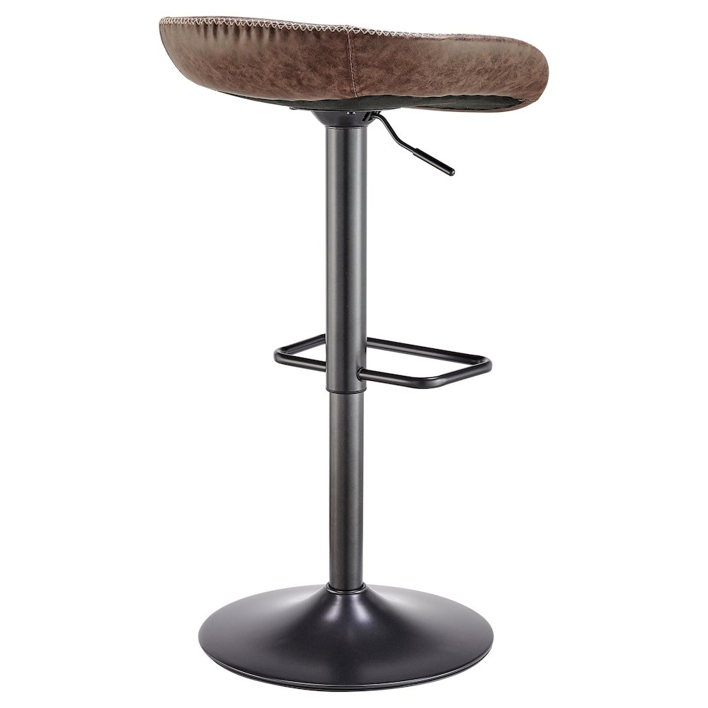 Rogue Faux Leather Gaslift Bar Stool, (Set of 2)