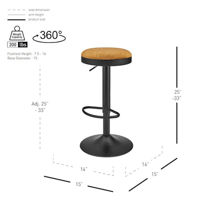 Juno Velvet Gaslift Swivel Bar Stool, (Set of 2)