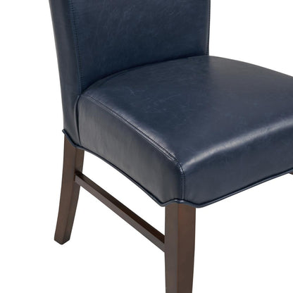 Bonded Leather Chair,Set of 2, Vintage Blue