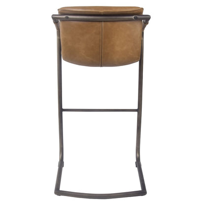 PU Leather Bar Stool,Set of 2, Antique Cigar Brow