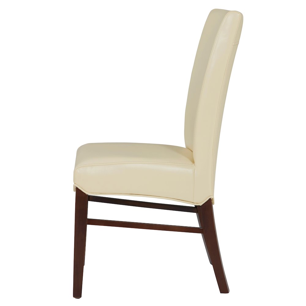 Bonded Leather Dining Chair,Set of 2, Cream