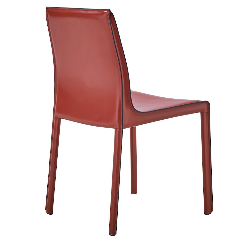 Recycled Leather Chair,Set of 2, Cordovan