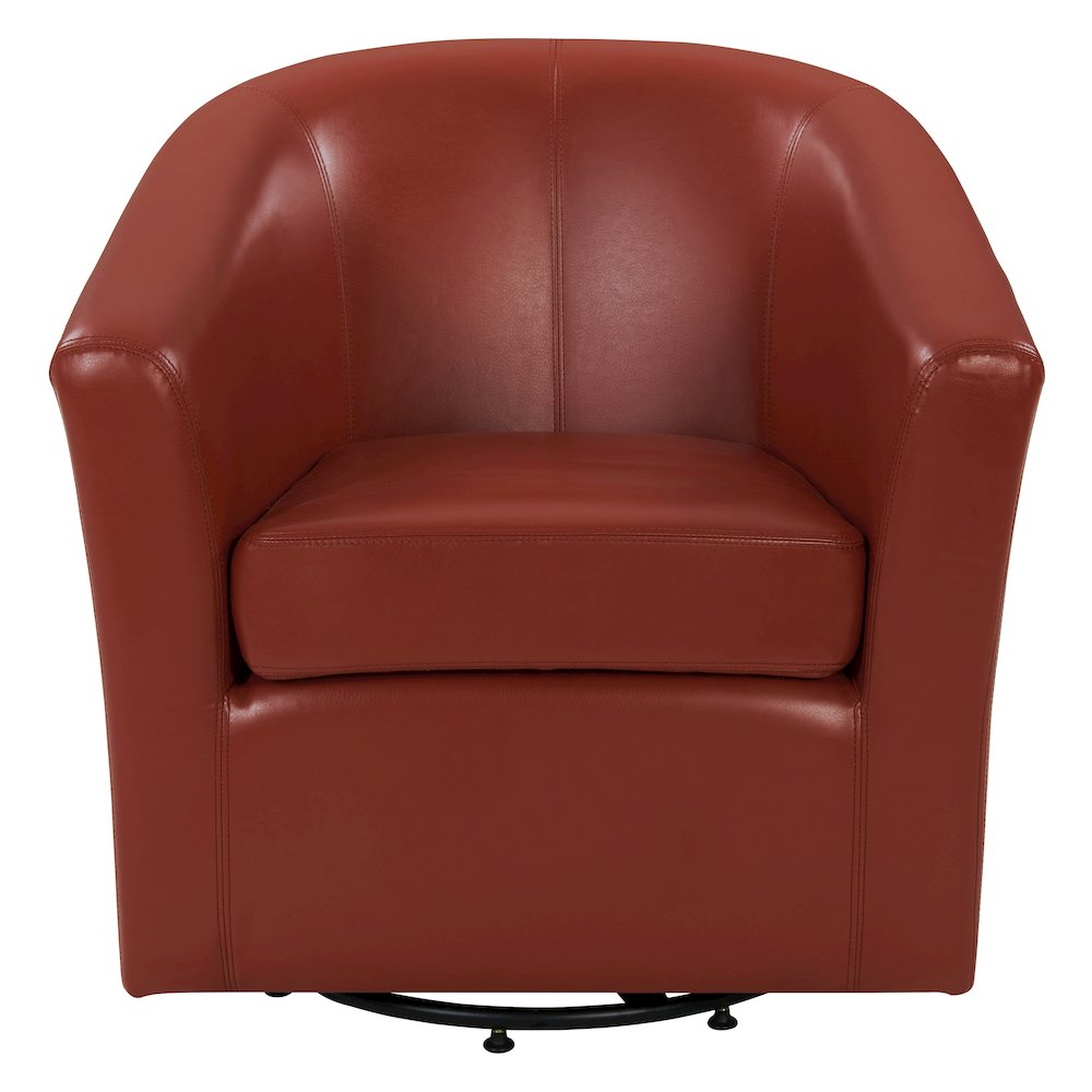 Swivel Bonded Leather Chair, Pumpkin