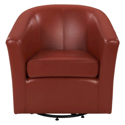 Swivel Bonded Leather Chair, Pumpkin