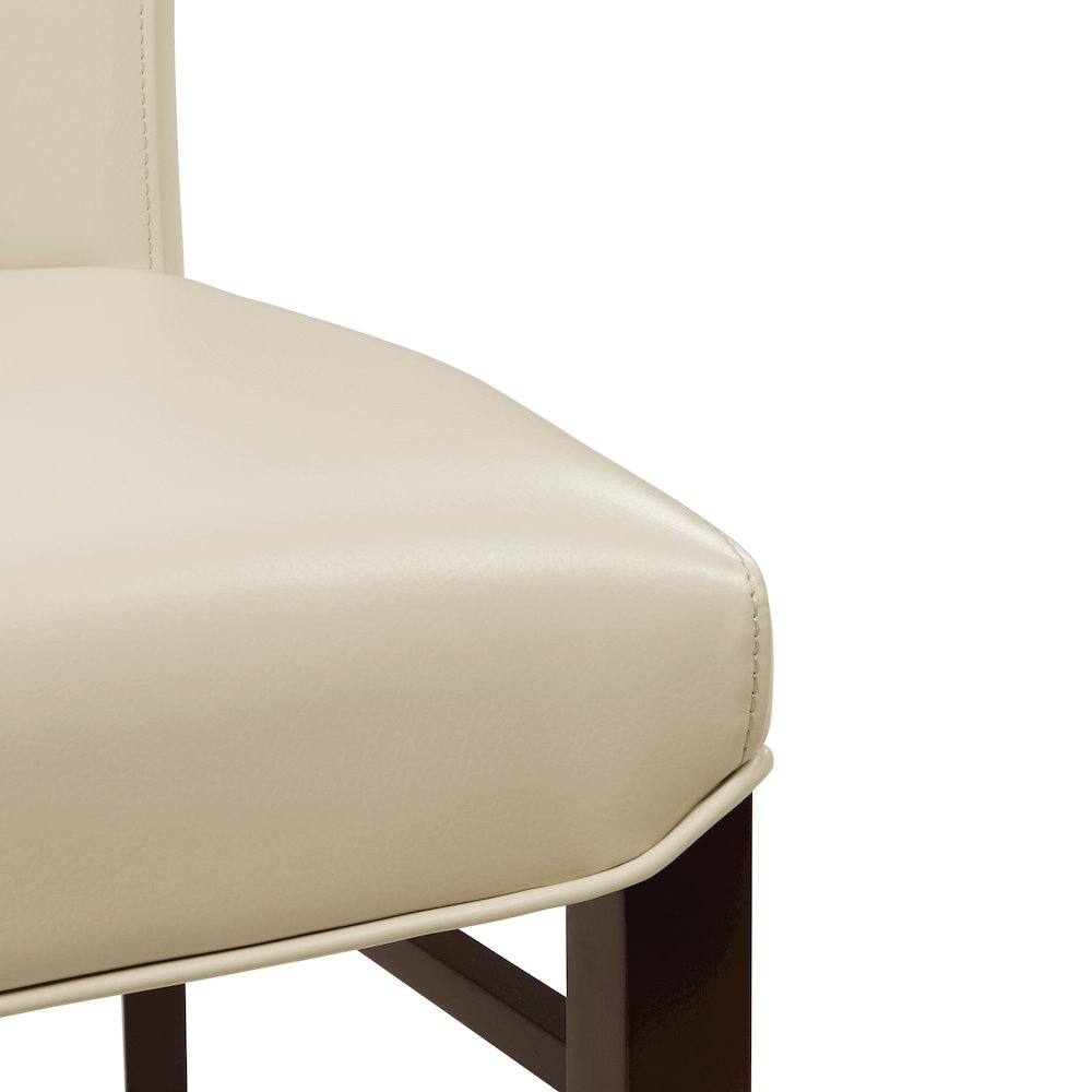 Bonded Leather Dining Chair,Set of 2, Cream