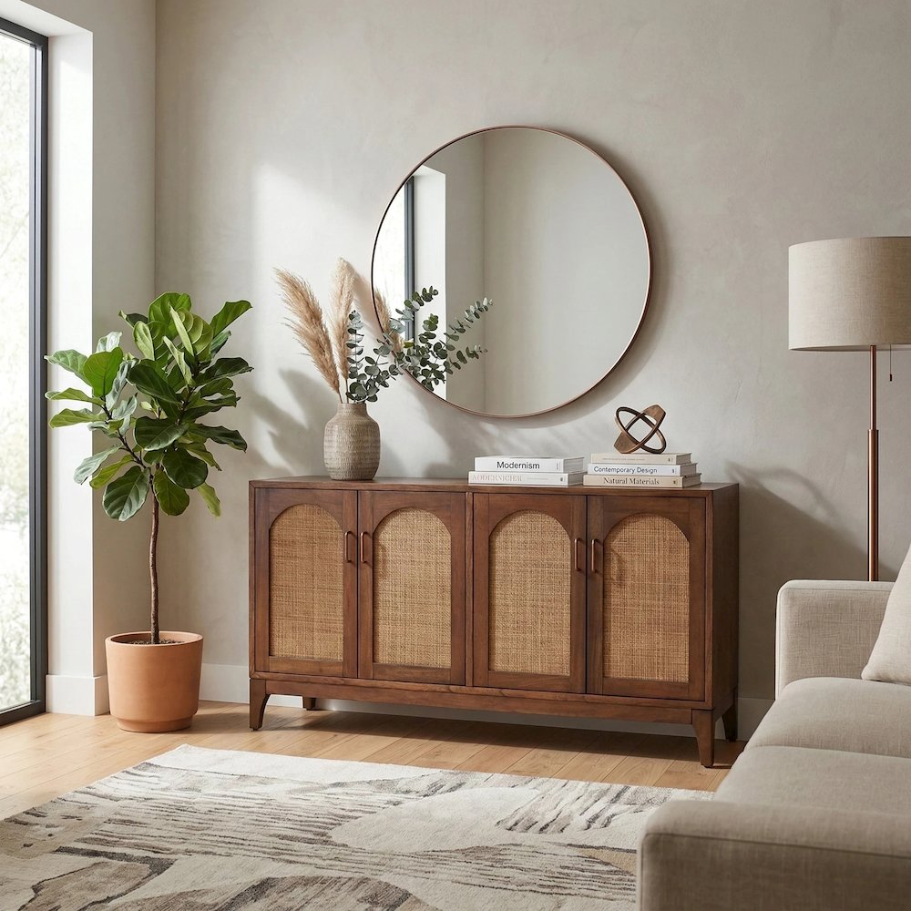 Chantilly 4-Door Buffet - Walnut
