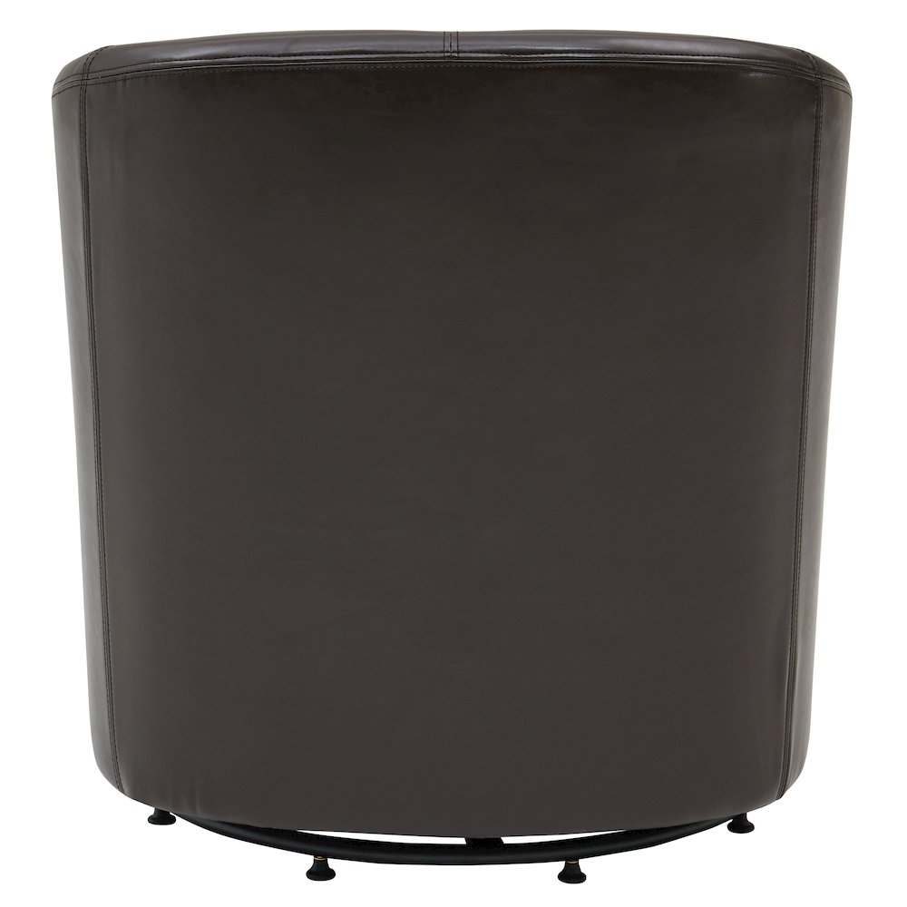 Swivel Bonded Leather Chair, Brown
