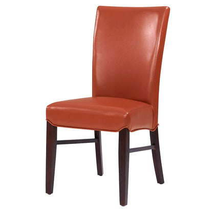 Bonded Leather Dining Chair,Set of 2, Pumpkin