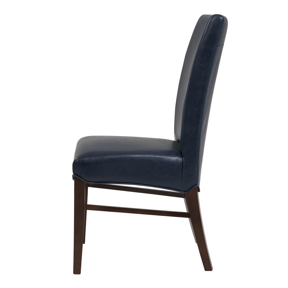 Bonded Leather Chair,Set of 2, Vintage Blue