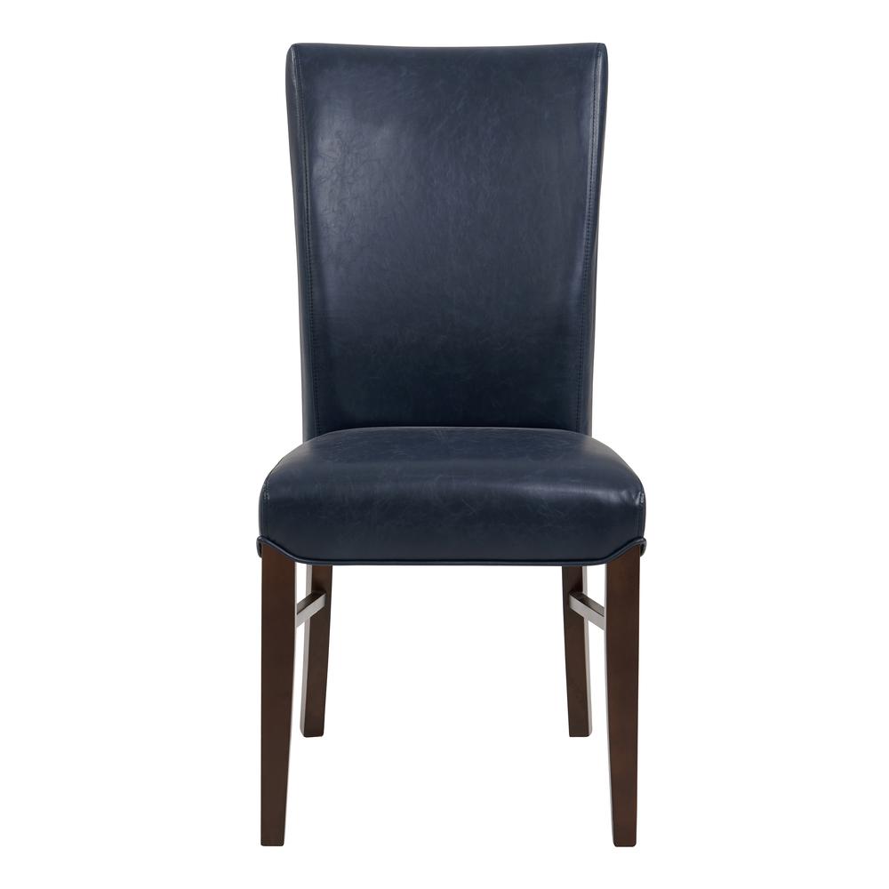 Bonded Leather Chair,Set of 2, Vintage Blue