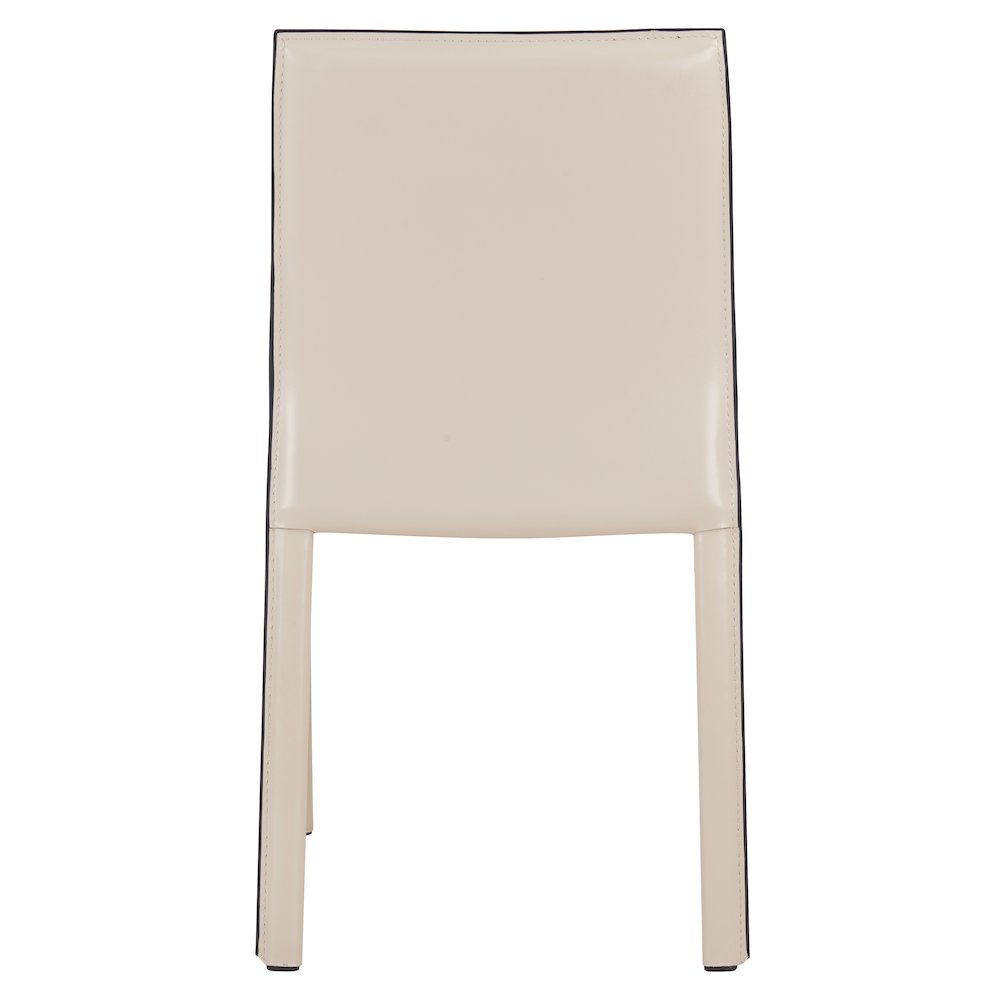 Recycled Leather Chair,Set of 2, Vanilla