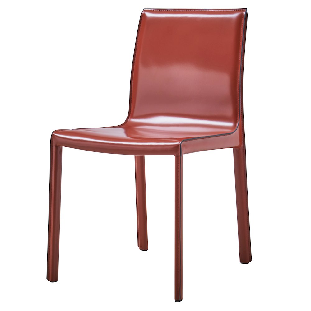 Recycled Leather Chair,Set of 2, Cordovan