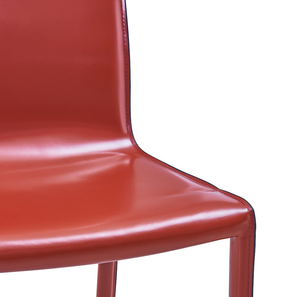 Recycled Leather Chair,Set of 2, Cordovan