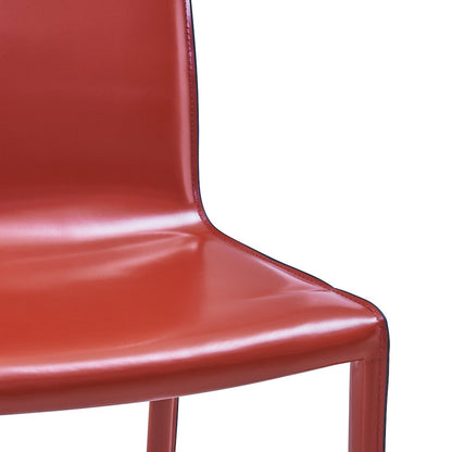 Recycled Leather Chair,Set of 2, Cordovan
