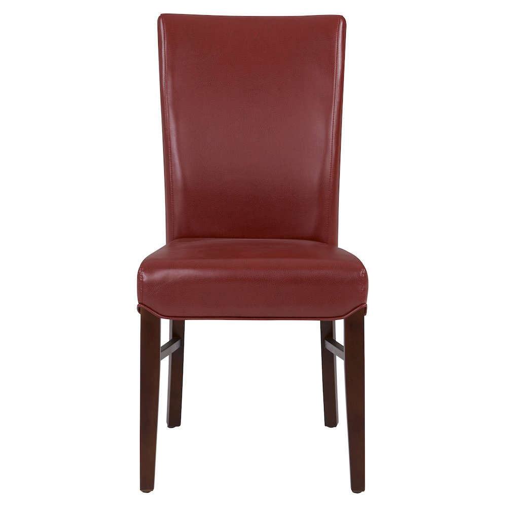 Bonded Leather Dining Chair,Set of 2, Pomegranate