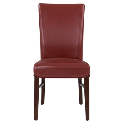 Bonded Leather Dining Chair,Set of 2, Pomegranate