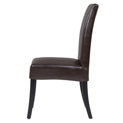 Leather Chair,Set of 2, Brown