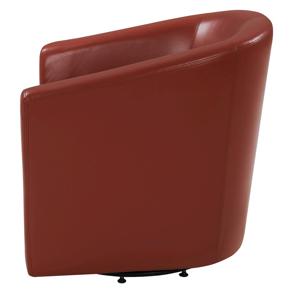 Swivel Bonded Leather Chair, Pumpkin