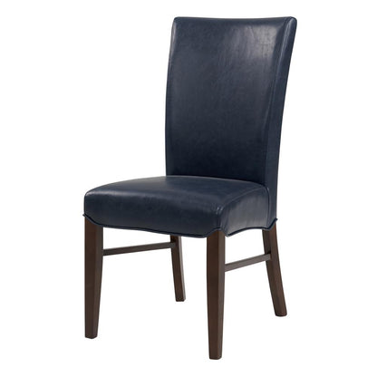 Bonded Leather Chair,Set of 2, Vintage Blue