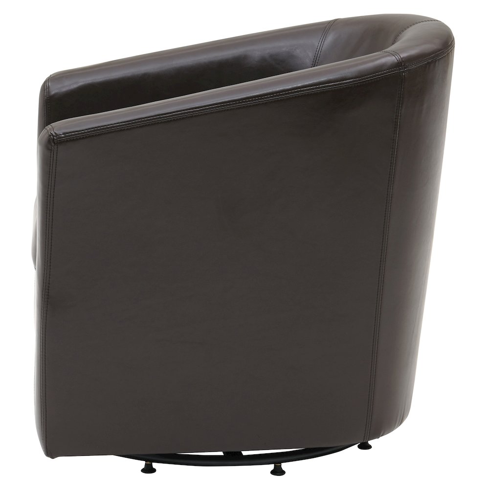 Swivel Bonded Leather Chair, Brown