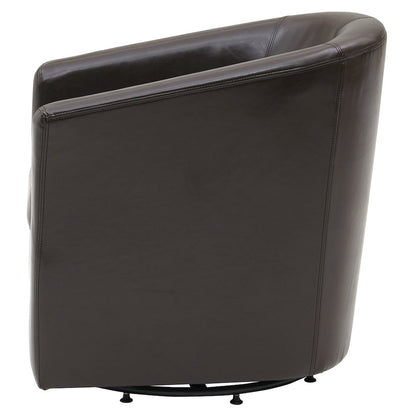 Swivel Bonded Leather Chair, Brown