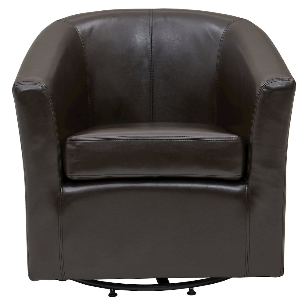 Swivel Bonded Leather Chair, Brown