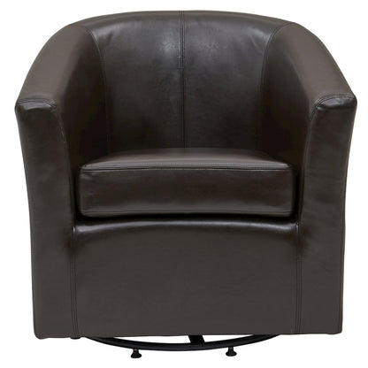Swivel Bonded Leather Chair, Brown