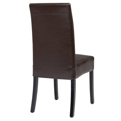 Leather Chair,Set of 2, Brown