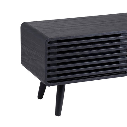 Wilson Slat Low TV Stand - 58"W x 14"D x 17.5"H - Black