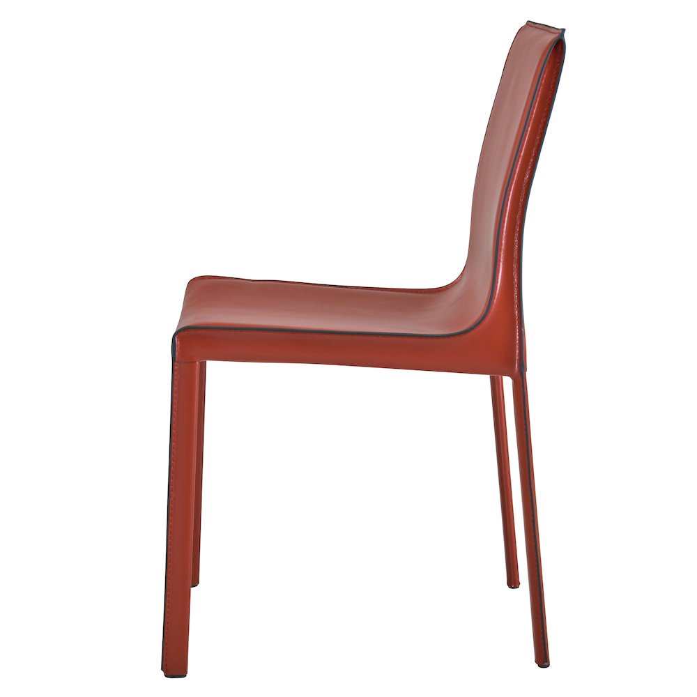 Recycled Leather Chair,Set of 2, Cordovan