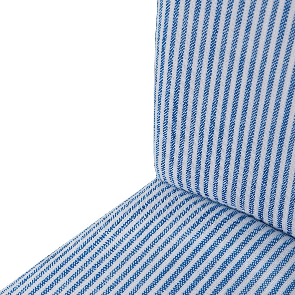 Fabric Bar Stool, Blue Stripes