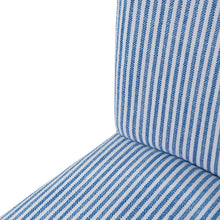 Fabric Bar Stool, Blue Stripes