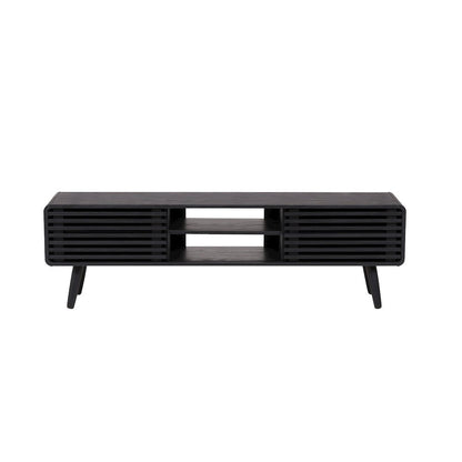 Wilson Slat Low TV Stand - 58"W x 14"D x 17.5"H - Black
