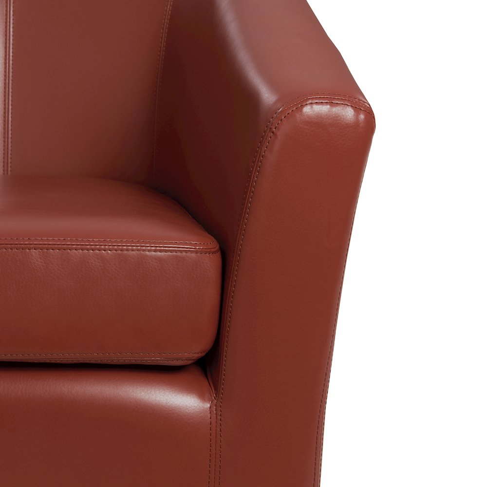 Swivel Bonded Leather Chair, Pumpkin