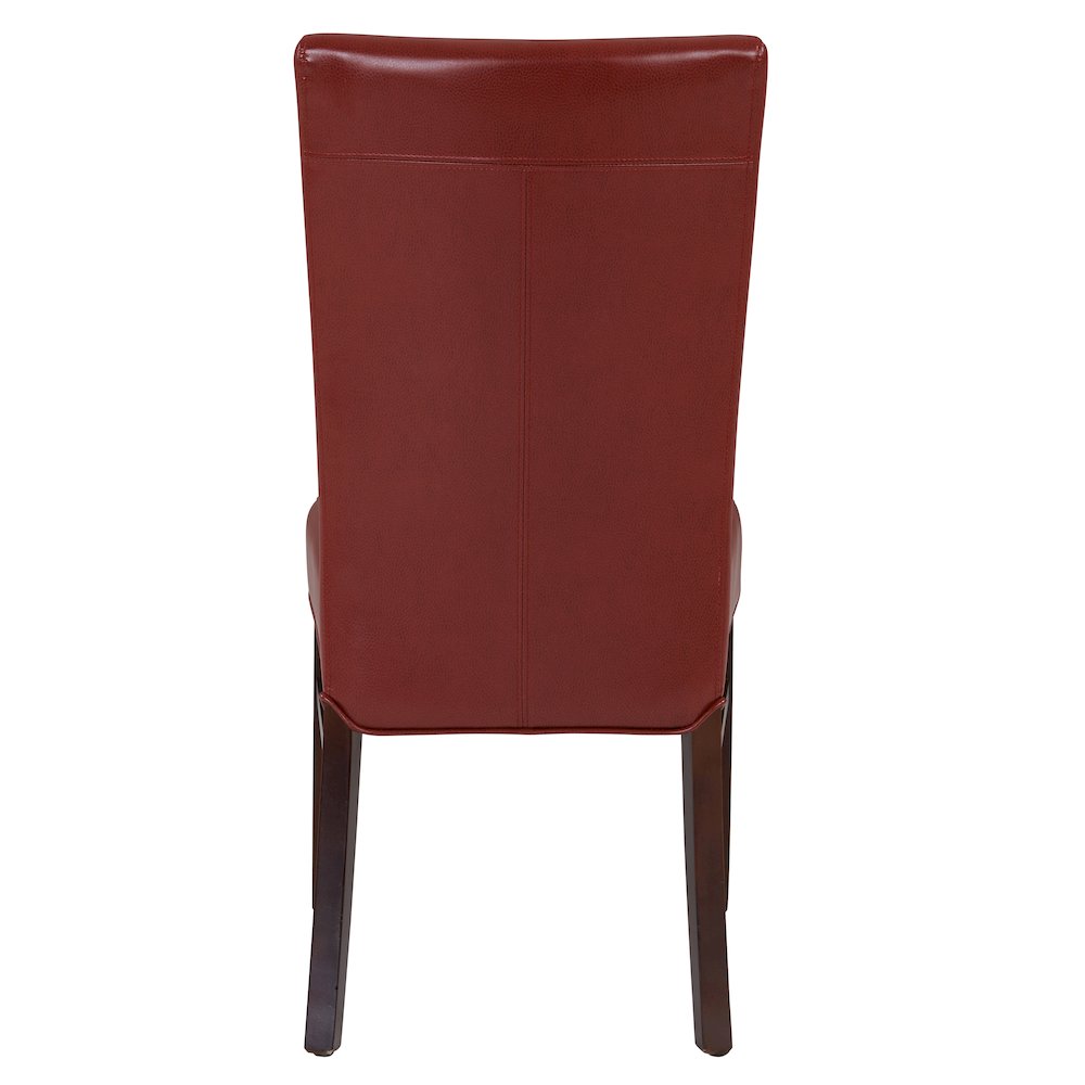 Bonded Leather Dining Chair,Set of 2, Pomegranate