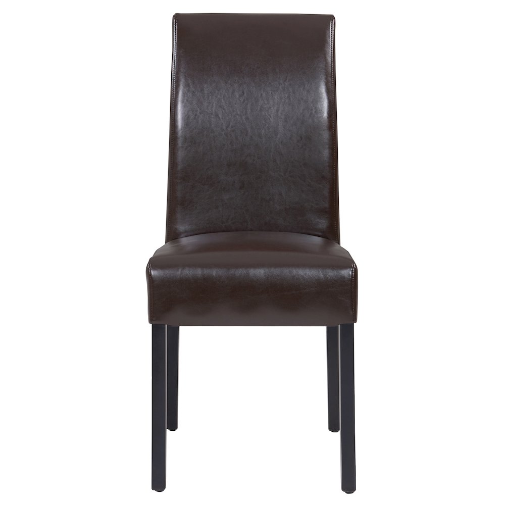 Leather Chair,Set of 2, Brown