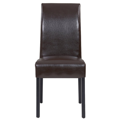 Leather Chair,Set of 2, Brown