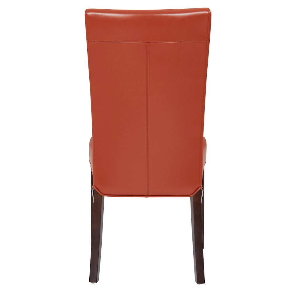 Bonded Leather Dining Chair,Set of 2, Pumpkin