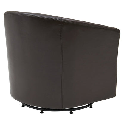 Swivel Bonded Leather Chair, Brown