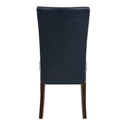 Bonded Leather Chair,Set of 2, Vintage Blue
