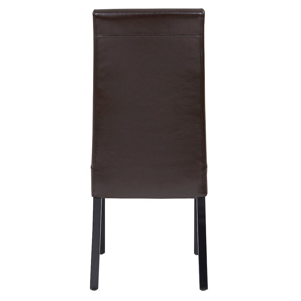 Leather Chair,Set of 2, Brown