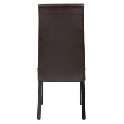 Leather Chair,Set of 2, Brown
