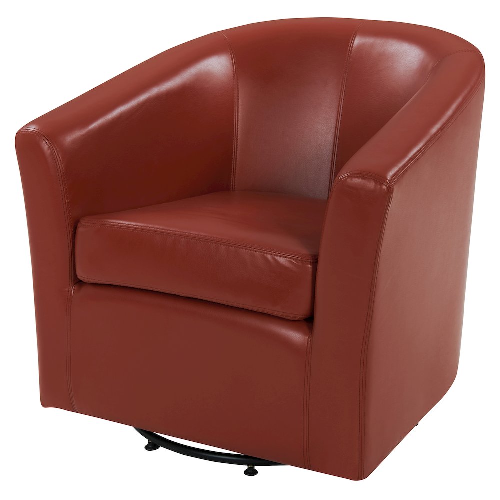 Swivel Bonded Leather Chair, Pumpkin