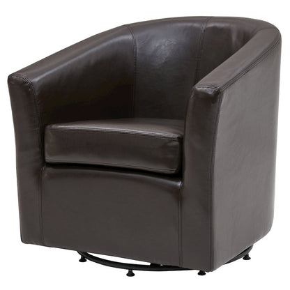 Swivel Bonded Leather Chair, Brown